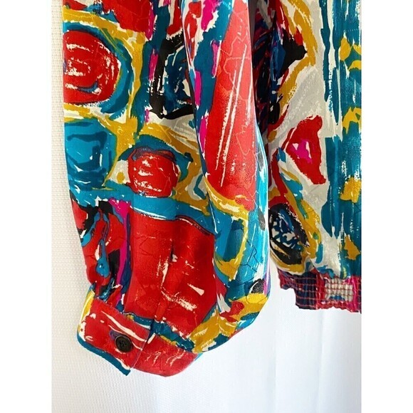 Vintage Womens Rainbow Tunic Popover Top Sz 14 90s Y2K Primary Pride Colorful - Picture 8 of 9